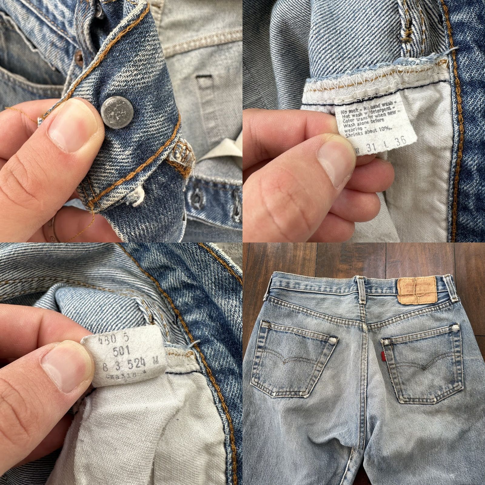 Levi's Vintage Levi's 501 Jeans Men Adult Regular Medium Blue 80s Redline Selvedge 70s Straight Fit Denim Size US 28 / EU 44 - 8 Thumbnail