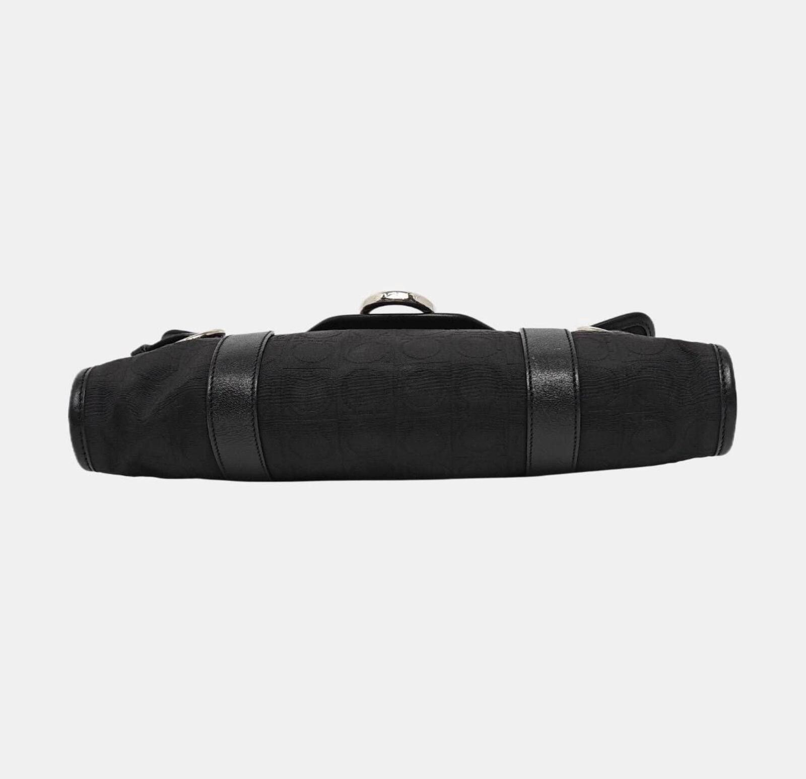 Salvatore Ferragamo Salvatore Ferragamo Black Gancini Monogram Shoulder Bag Size ONE SIZE - 5 Thumbnail