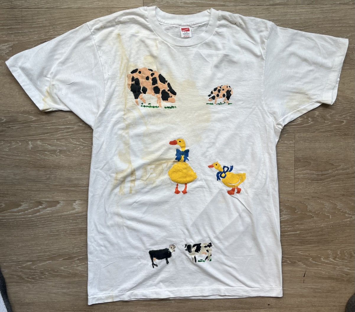 Hanes Vintage 80s Farm Tee Size US M / EU 48-50 / 2 - 1 Thumbnail