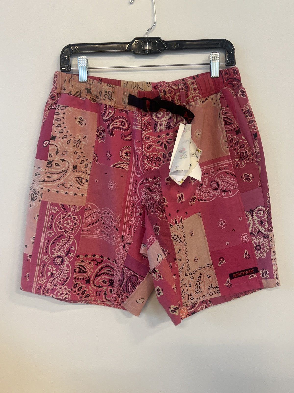 image of Readymade Vintage Bandana Shorts in Pink, Men's (Size 30)