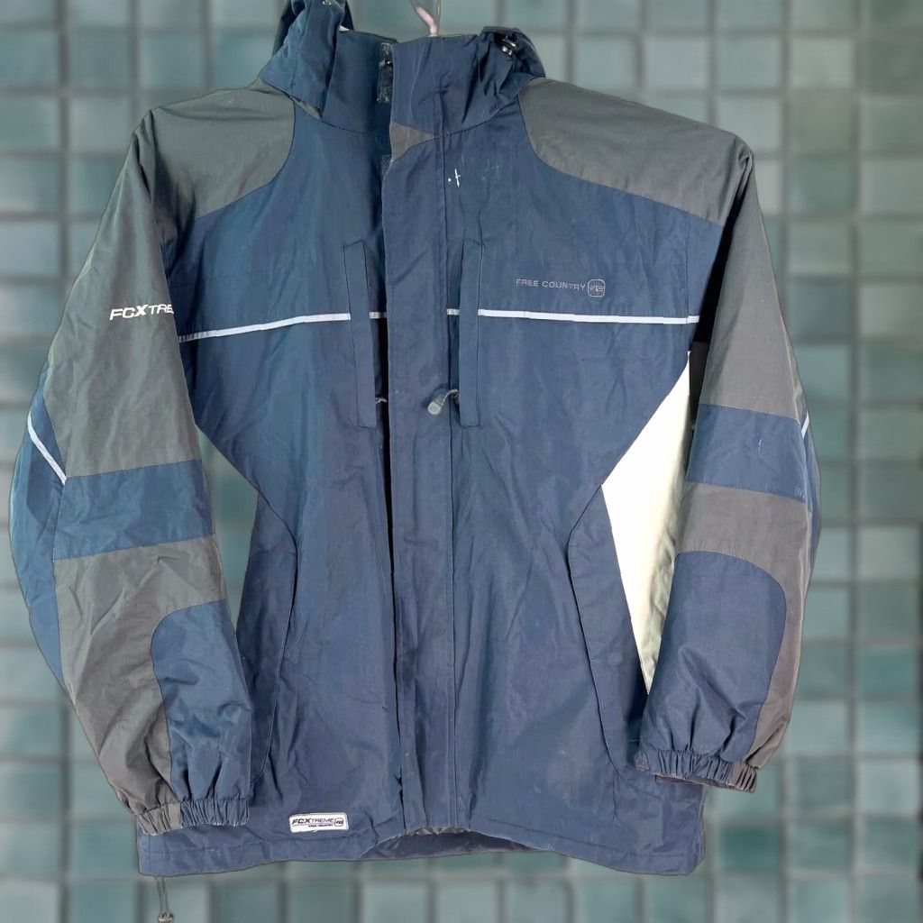 Free Country Free Country Mens Hooded Jacket Blue X-Large Long Sleeves Size US XL / EU 56 / 4 - 1 Thumbnail