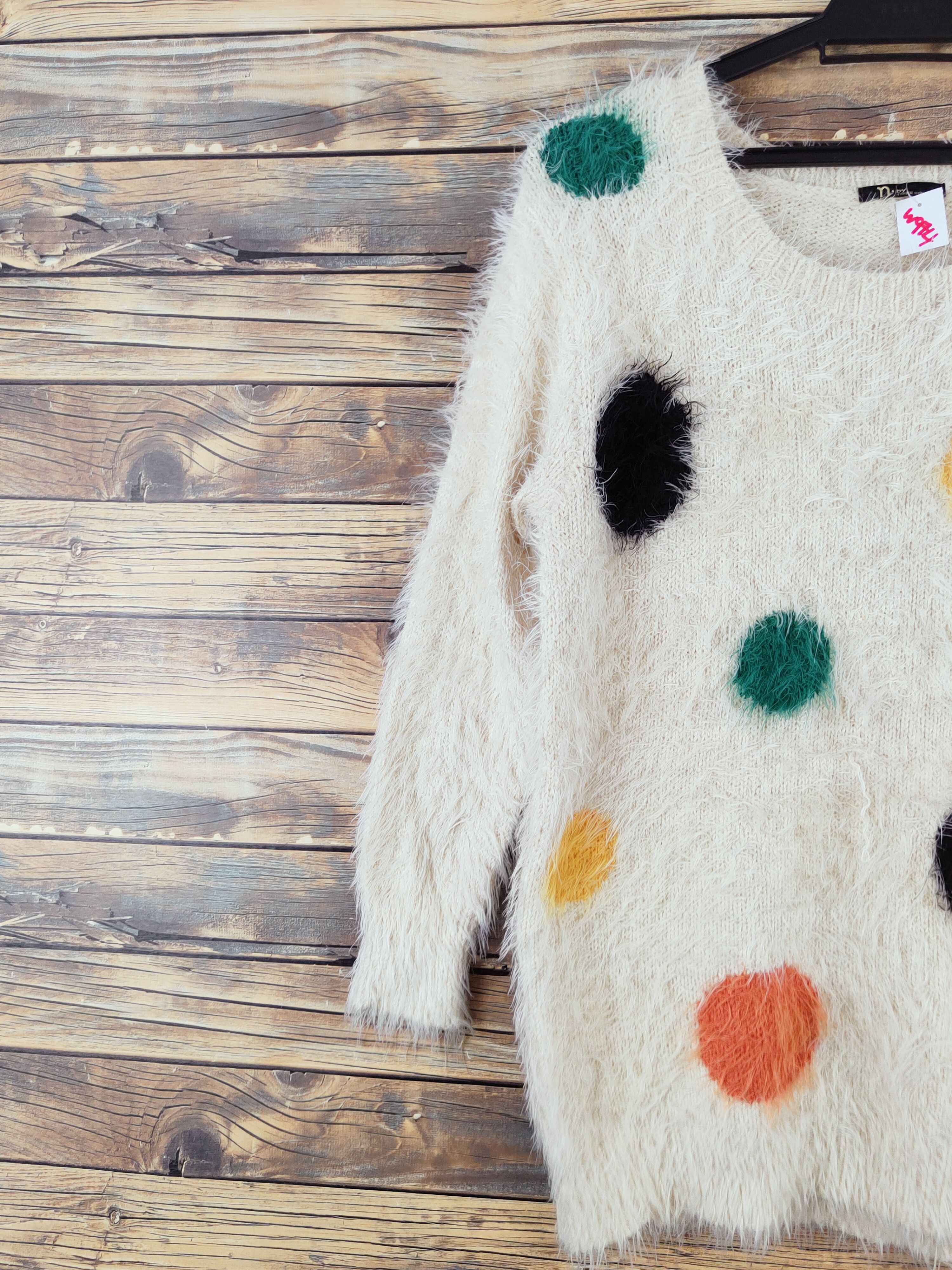 Japanese Brand × Vintage n Beige Shag Shaggy Fur Mohair Knitwear #W974 Size M / US 6-8 / IT 42-44 - 4 Thumbnail
