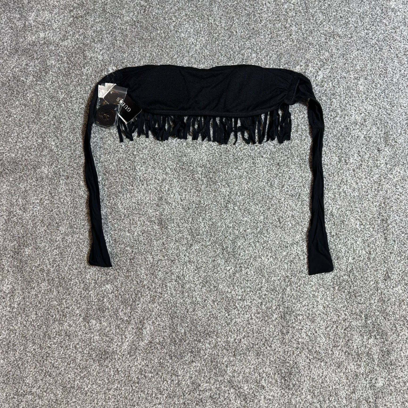 Guess GUESS Fringe Bandeau Beachwear Womens Size Small Beaded Fringe Southwestern Boho Black Top Mens? Womens Size ONE SIZE - 7 Thumbnail