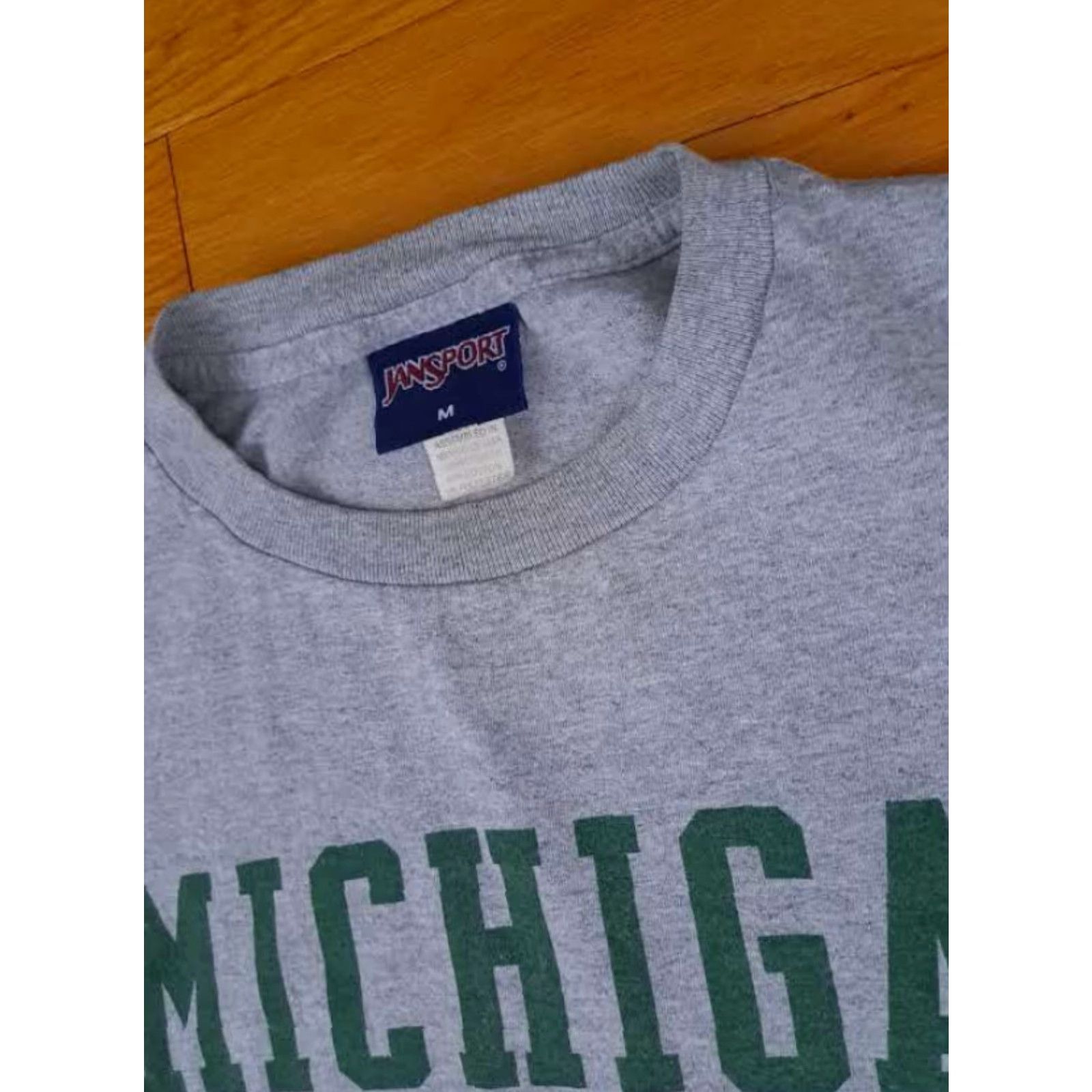 Jansport VINTAGE Michigan State Spartans Grey Medium T-Shirt Jansport Basketball Size US M / EU 48-50 / 2 - 3 Thumbnail