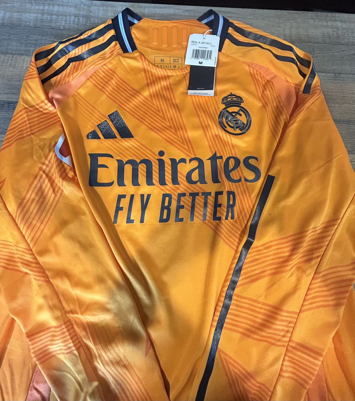 Adidas Vini Jr. Real Madrid Away Authentic Long Sleeve Jersey Size US M / EU 48-50 / 2 - 2 Thumbnail