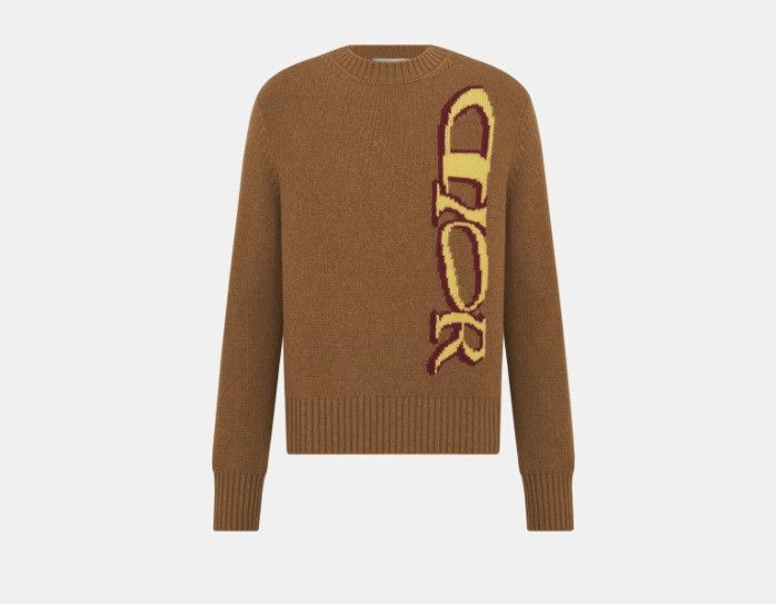 Dior o1w1db11025 513M609 Wool & Cashmere Sweater in Brown Size US XL / EU 56 / 4 - 1 Thumbnail