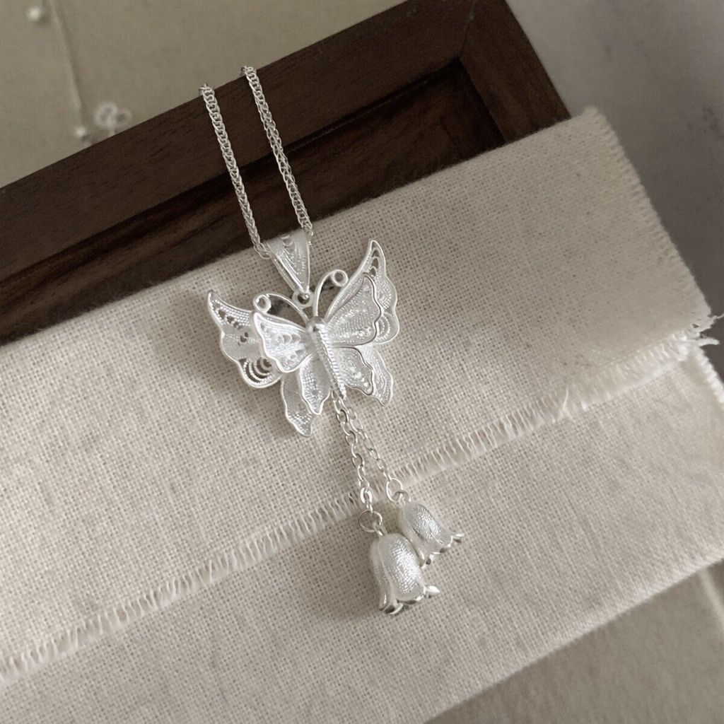 Other Whispering Butterfly · Silver Necklace Size ONE SIZE - 2 Thumbnail