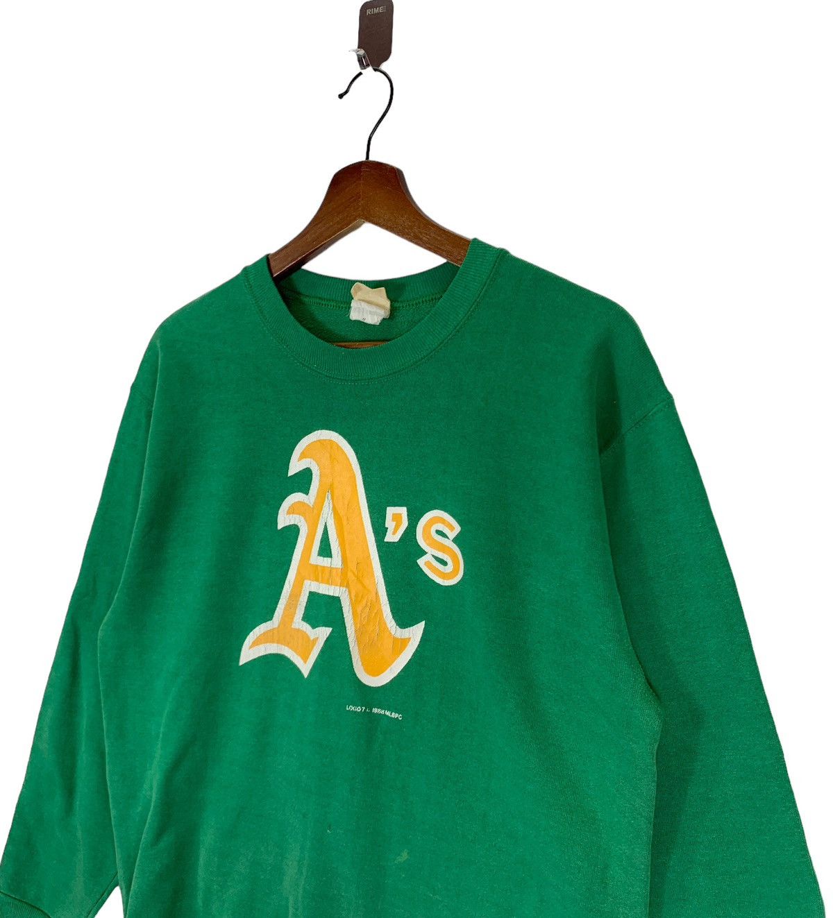 MLB × NFL × Vintage VINTAGE 80s OAKLAND ATHLETIC MLB LOGO 7 PULLOVER CREWNECK Size US M / EU 48-50 / 2 - 3 Thumbnail