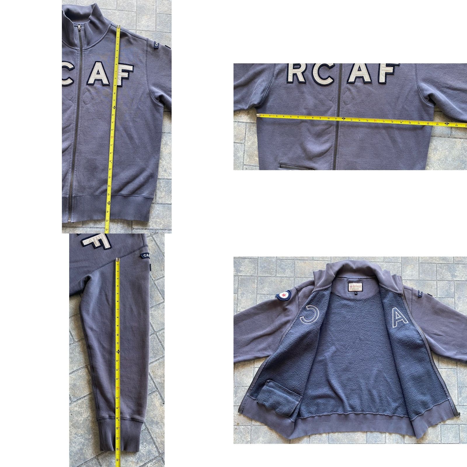Vintage VINTAGE Red Canoe RCAF Canada Full Zip Sweatshirt Men L Gray Mens Size US L / EU 52-54 / 3 - 8 Thumbnail