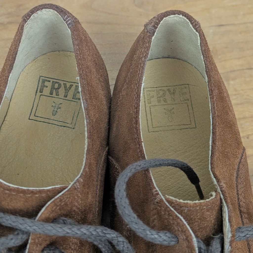 Frye Men's EUC FRYE Lug Sole Suede Captoe Oxford Shoes 10.5D Size US 10.5 / EU 43-44 - 9 Thumbnail