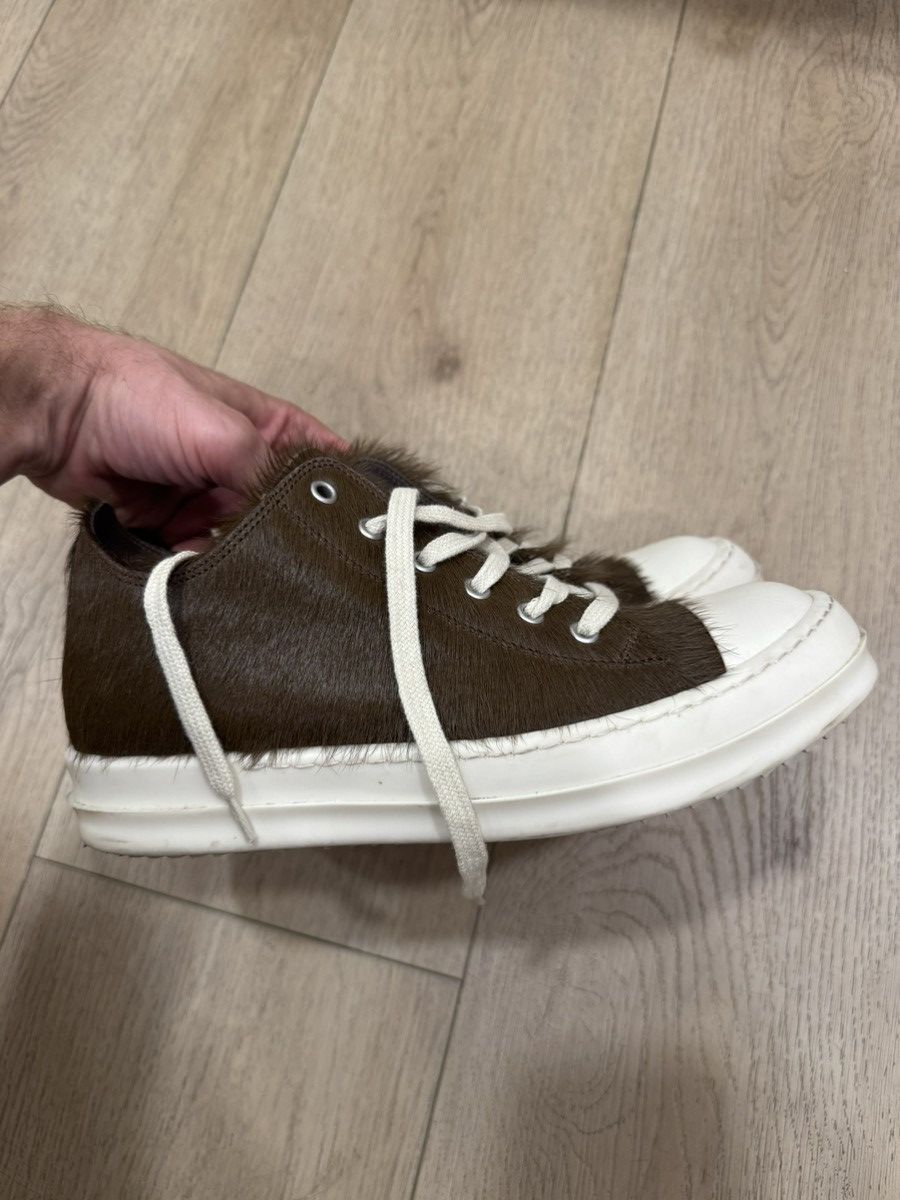 Rick Owens Ponyhair Ramones Low Brown Size US 6.5 / EU 39-40 - 5 Thumbnail