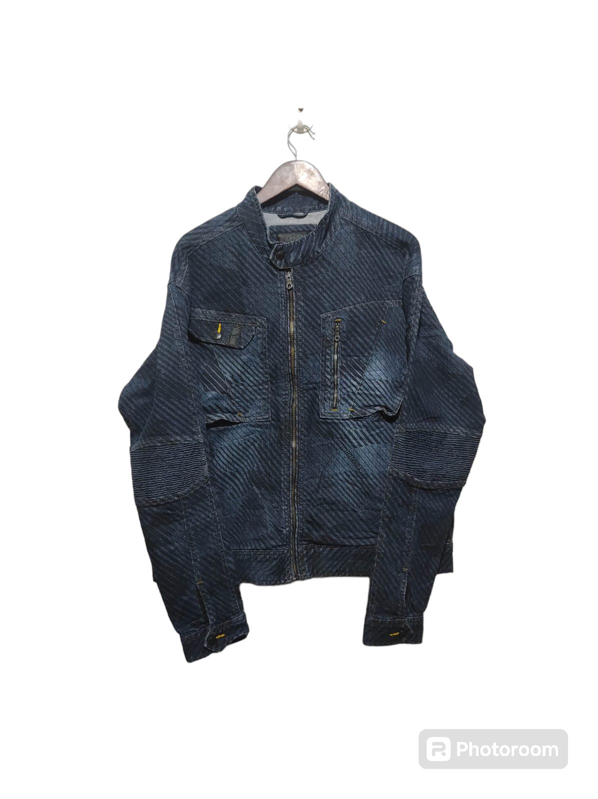 Japanese Brand Tora by Toraichi striped biker denim jacket Size US L / EU 52-54 / 3 - 1 Thumbnail