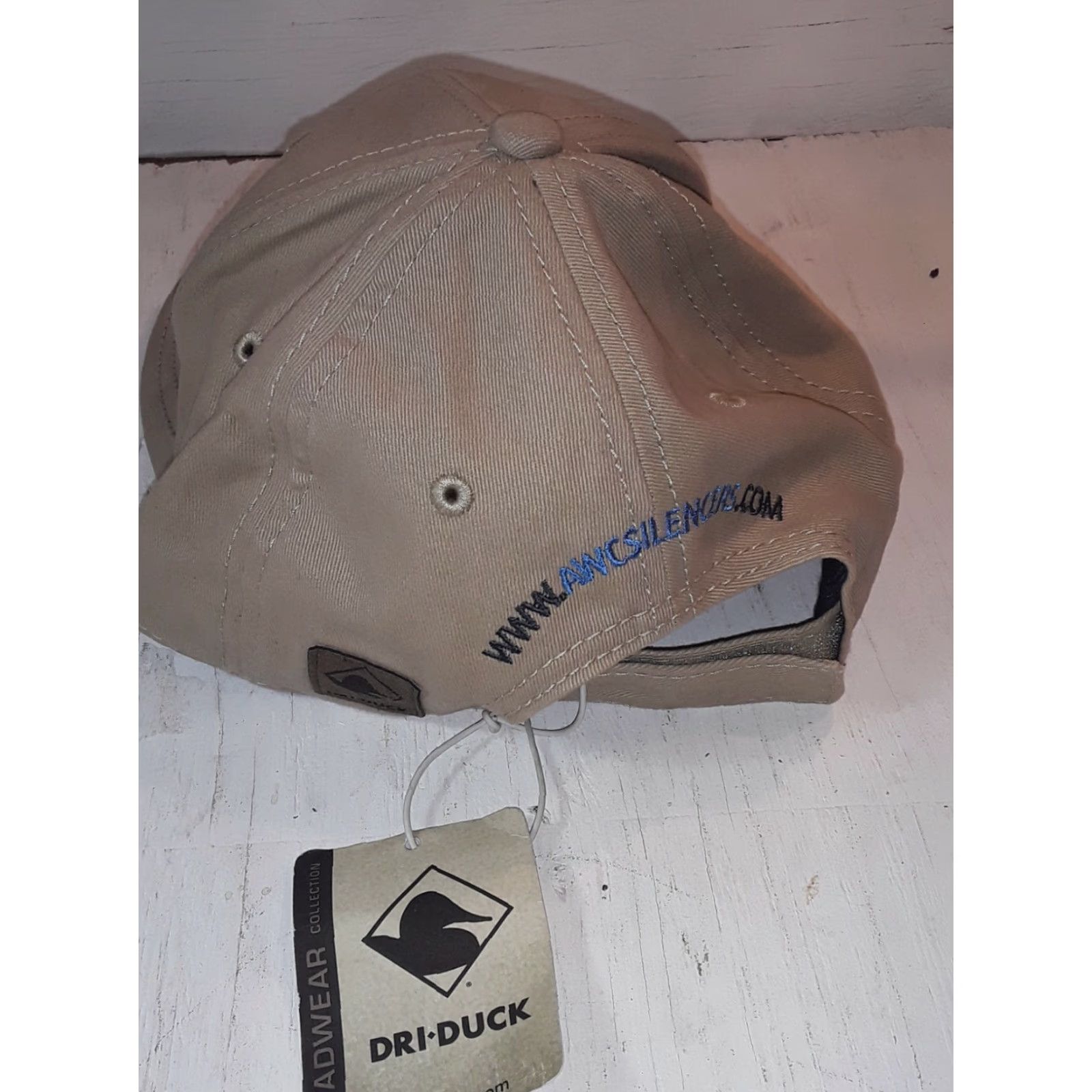 Vintage AWC Silencers Mens Brown Adjustable Hook Loop Shooting Hat Baseball Cap, Canvas, Cotton, Duck Theme, Outdoor, Shooting Guns, Adjustable, Men's HAT Size ONE SIZE - 3 Thumbnail