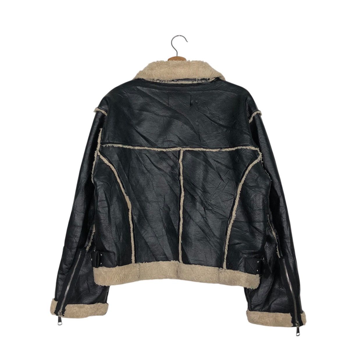 📌Vintage Leather Jacket Style Nanda Japan Issey Miyake