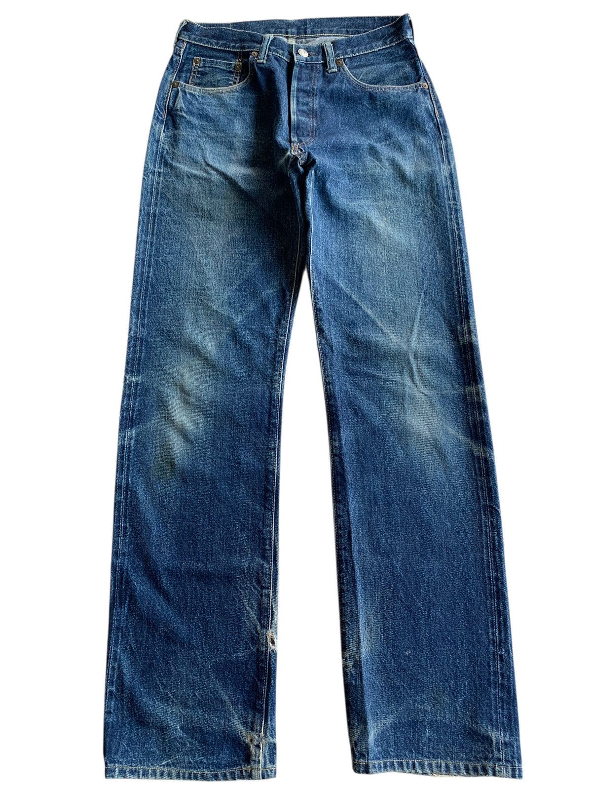 Sugar Cane VINTAGE SWING CHOP SELVEDGE FADED & RUSTY DISTRESSED DENIM Size US 29 - 1 Thumbnail