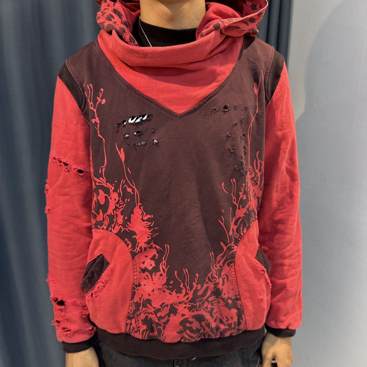 If Six Was Nine GRUNGE EMO HOODIE DISTRESSED JAPANESE BRAND Size US L / EU 52-54 / 3 - 1 Thumbnail