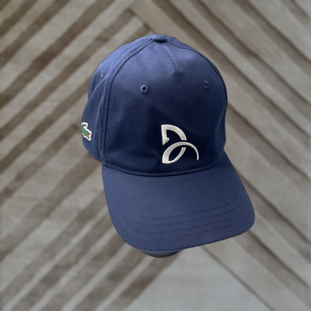 Lacoste x Novak Djokovic Navy Blue Performance Signature Cap One Size Baseball Cap Unisex Adults Sports Adjustable Lightweight