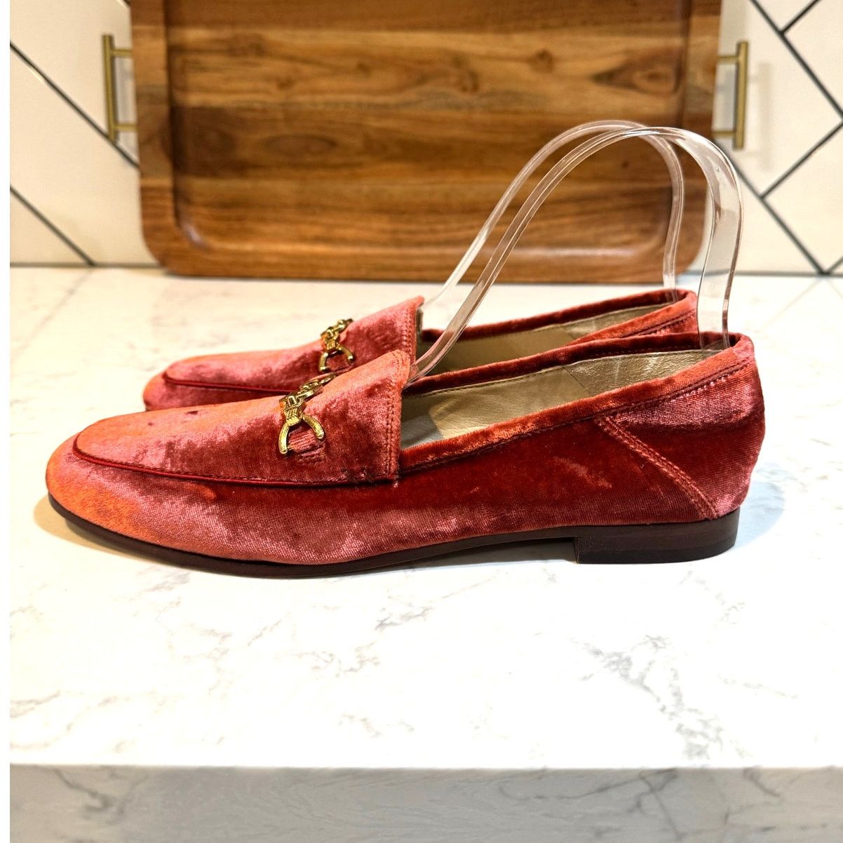 Sam Edelman Sam Edelman Loraine bit loafers velvet Canyon Orange sz 6.5 Size US 6.5 / IT 36.5 - 1 Thumbnail