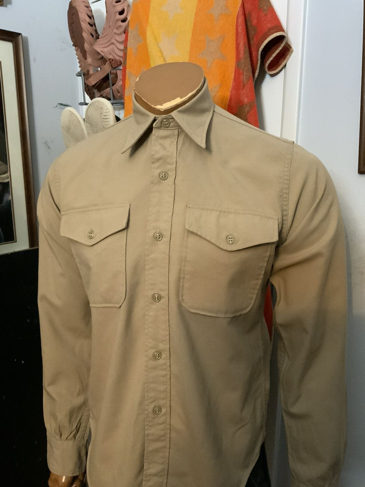 Vintage Vintage 60s 70s Wool Military USMC Marines US Army Shirt Size US S / EU 44-46 / 1 - 9 Thumbnail