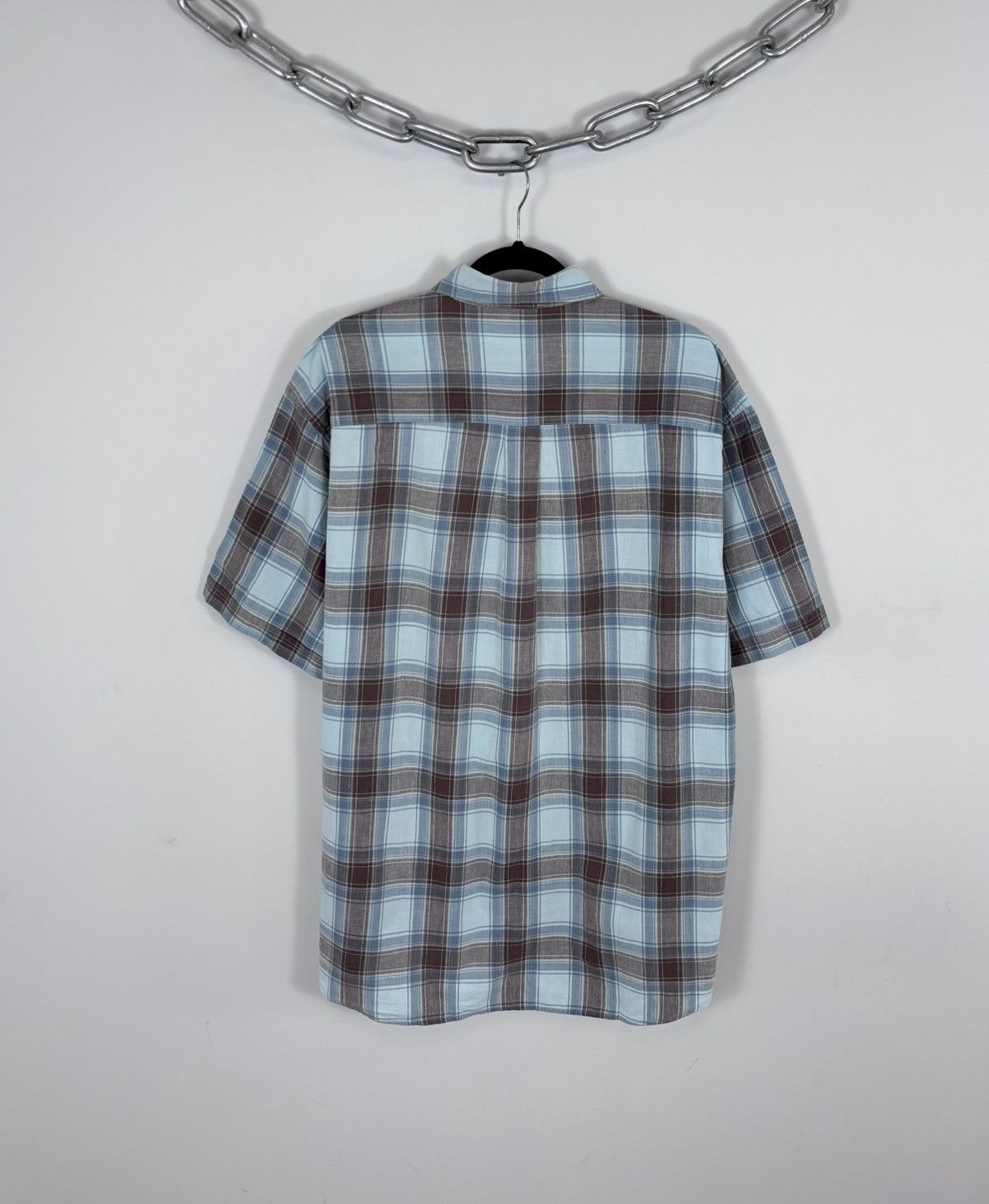 Avirex Vintage Avirex Plaid Check Blue Brown Short Sleeve Shirt Size US XXL / EU 58 / 5 - 15 Thumbnail