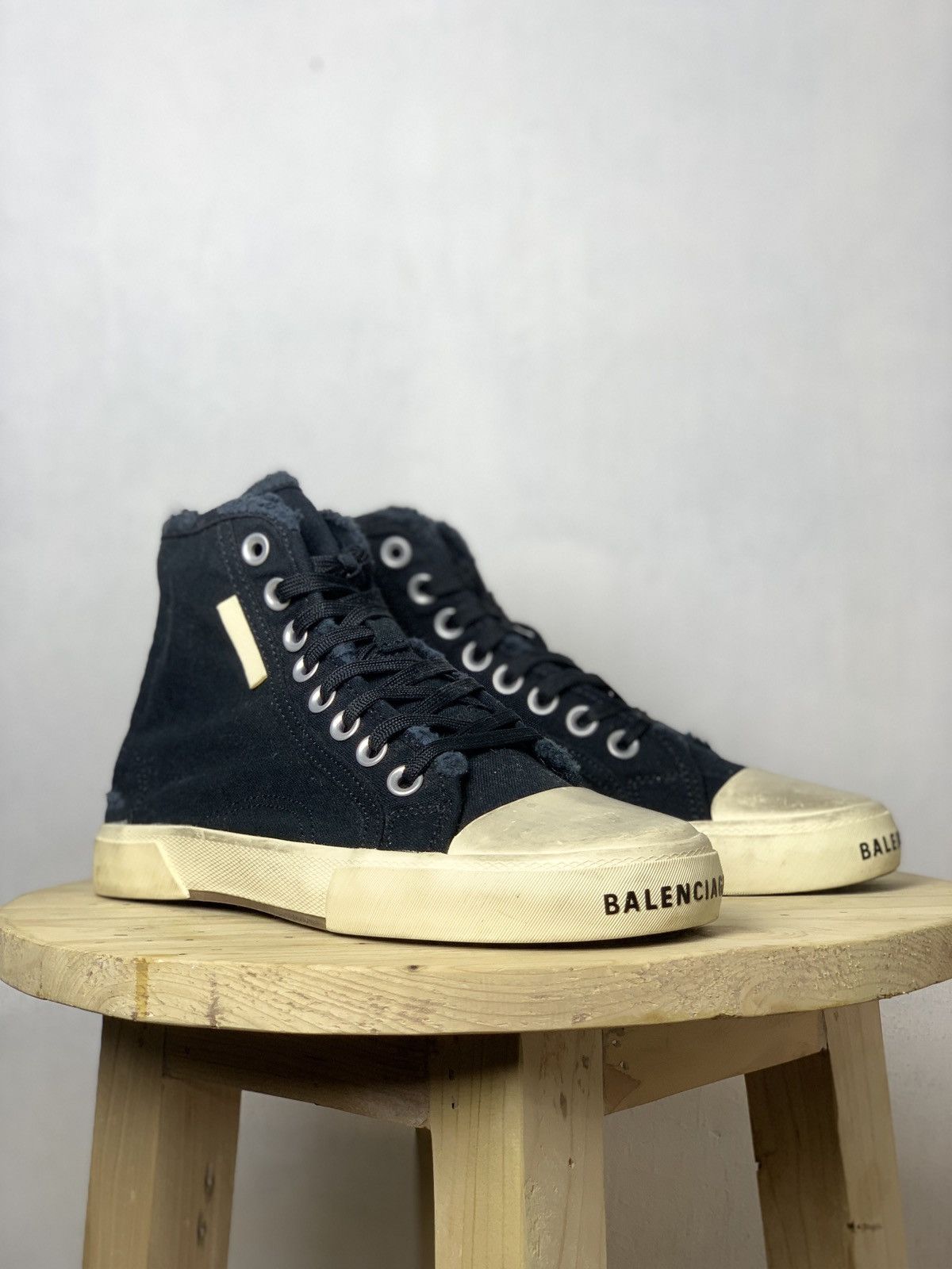 image of Balenciaga Paris High Top Sneaker in Black, Women's (Size 8)