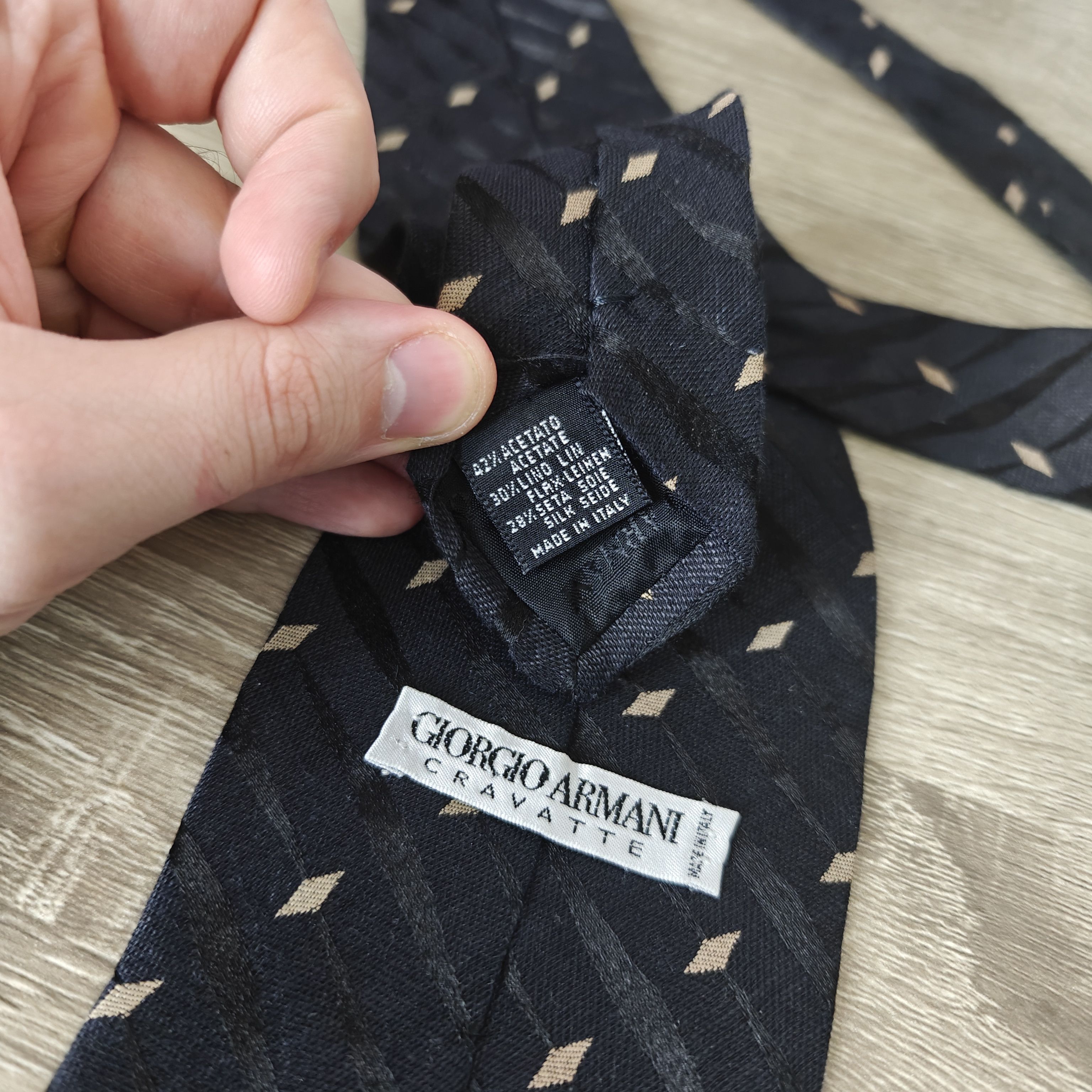 Armani Giorgio Armani Cravatte Vtg Tie Size ONE SIZE - 6 Thumbnail