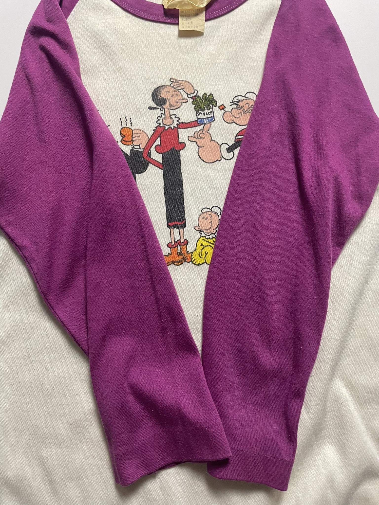 Vintage Vintage 80s Popeye Raglan Shirt Size US XS / EU 42 / 0 - 4 Thumbnail