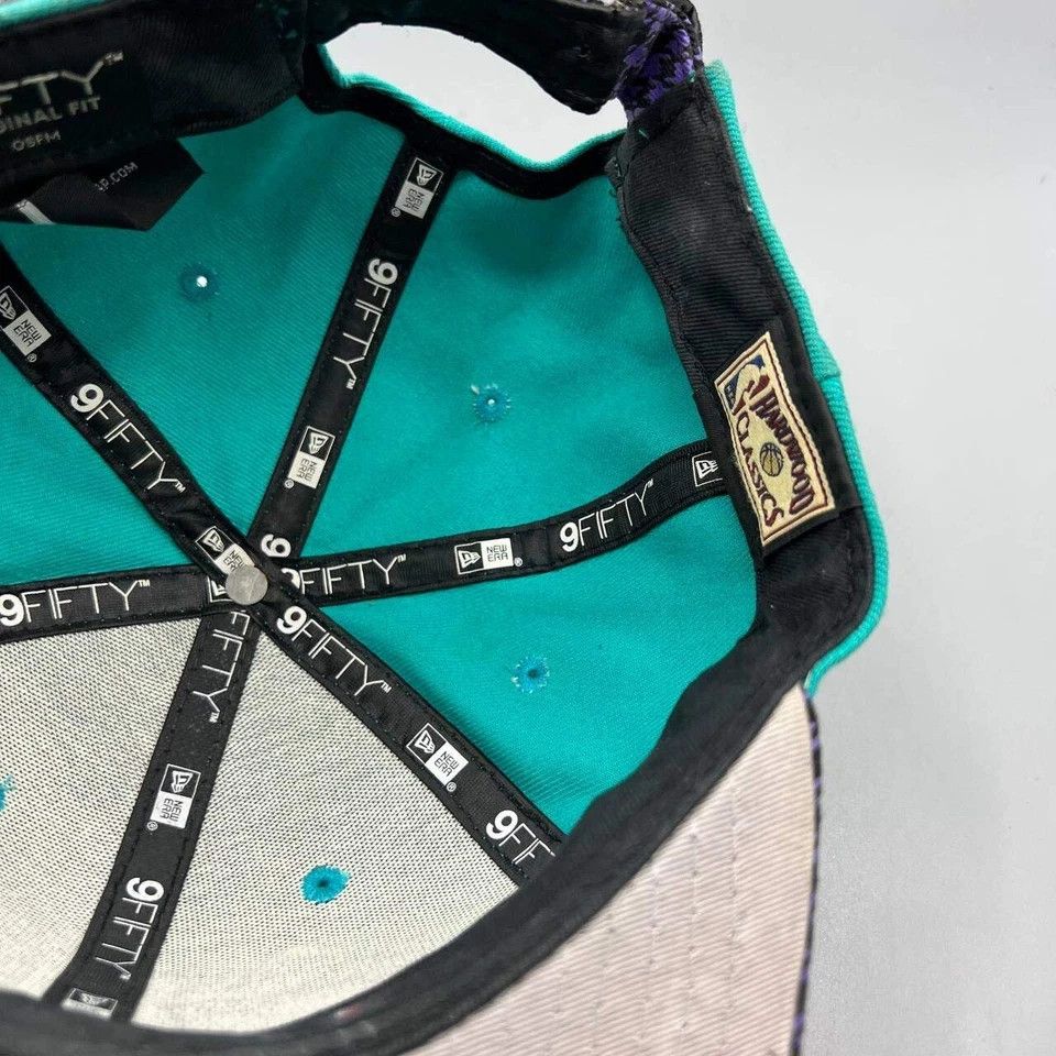 New Era Charlotte Hornets Hat Men 9Fifty New Era Strap Back Cap Size ONE SIZE - 8 Thumbnail