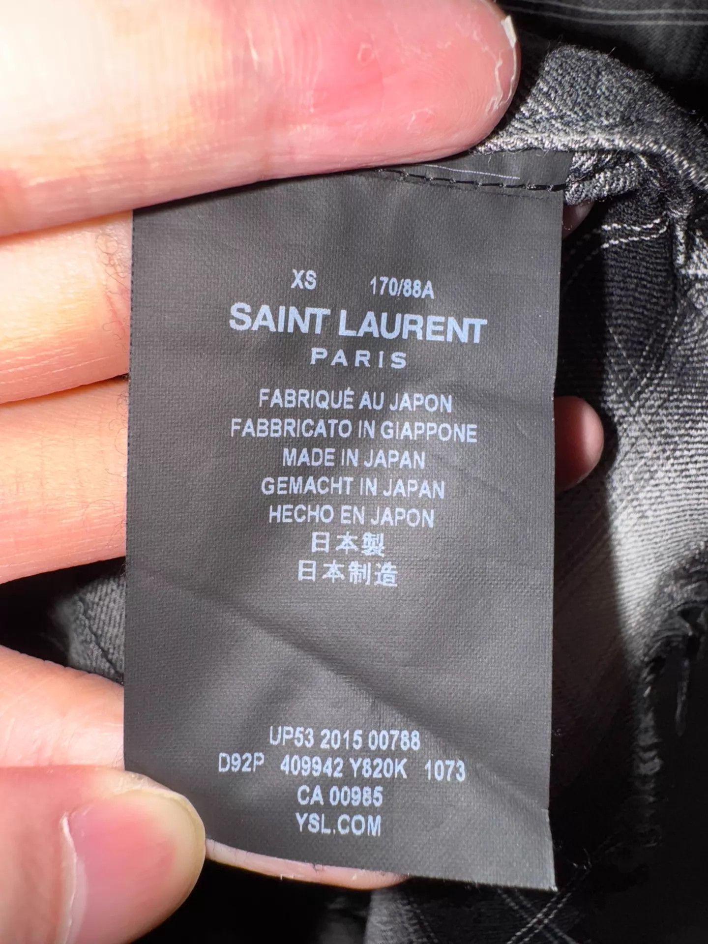Saint Laurent Paris Saint Laurent 16SS Plaid Fringe Distressed Shirt Size US XS / EU 42 / 0 - 9 Thumbnail