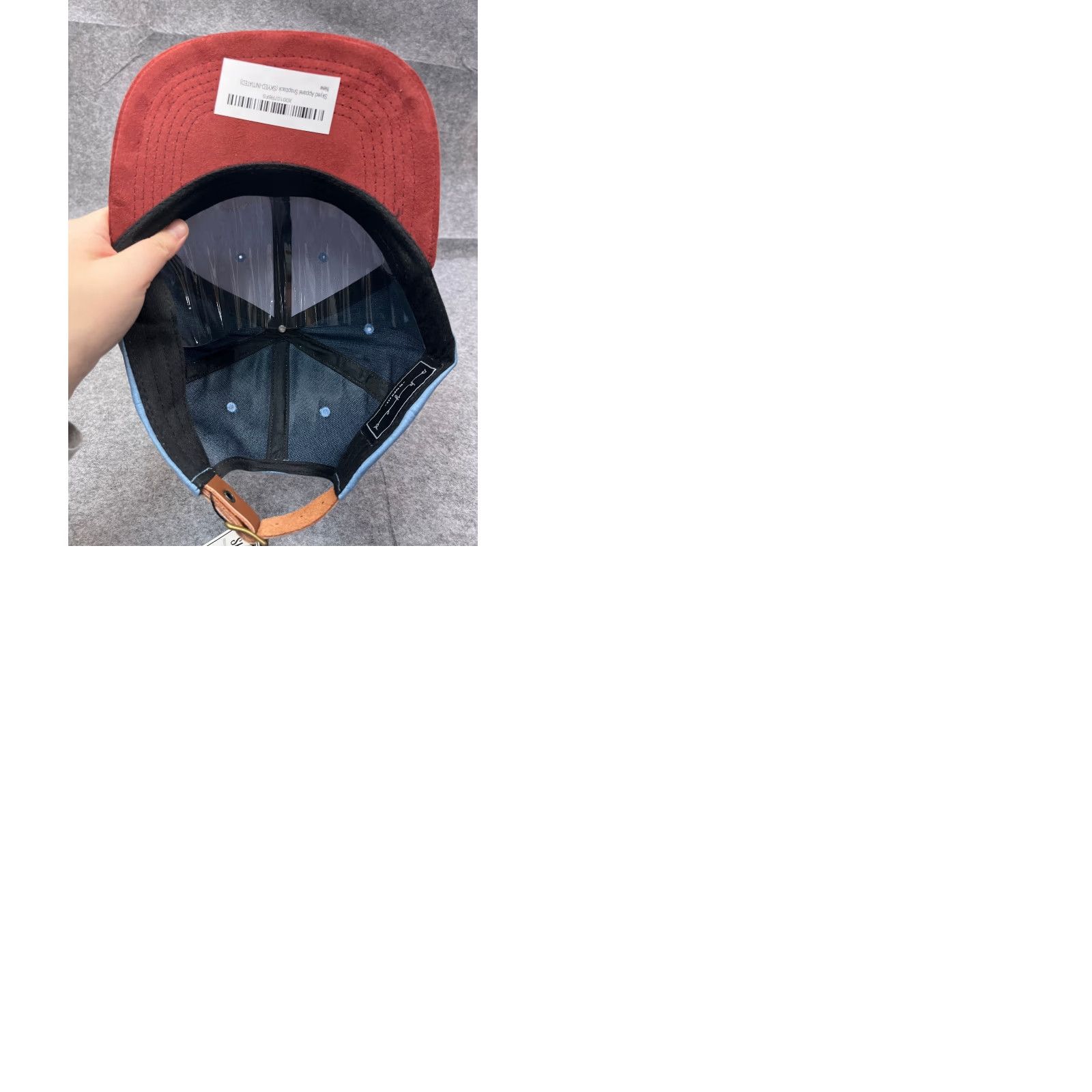 Vintage Skyed Apparel Hat 5 Panel Adult One Size Blue Cotton Denim Leather Strap Back Adjustable Casual Outdoor Mens Hat/Cap Size ONE SIZE - 9 Thumbnail