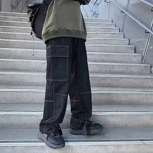 Loose Straight Baggy Denim Pants