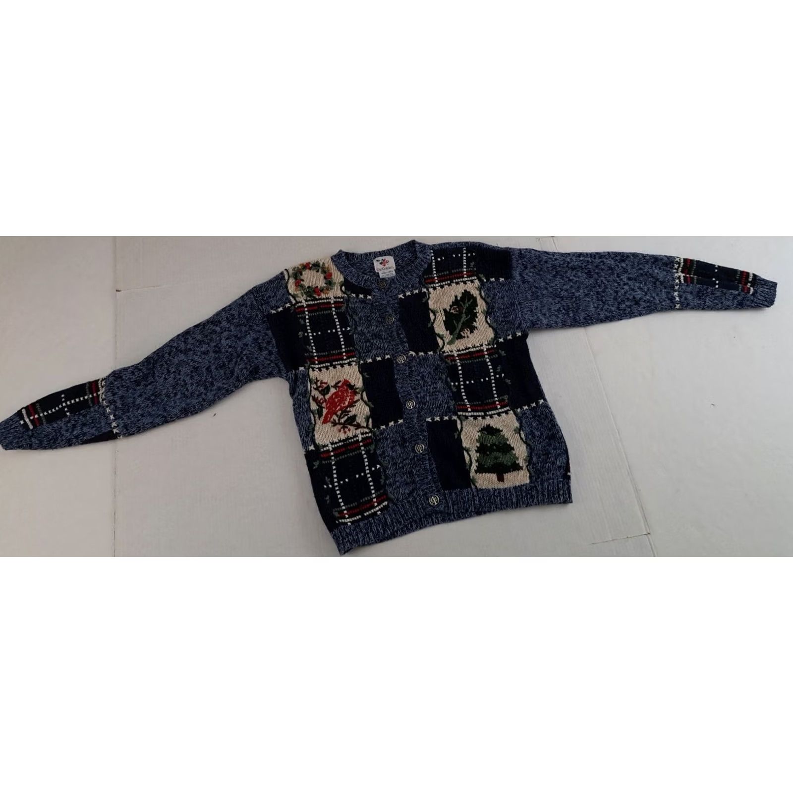 Vintage Vintage Nutcracker Cardigan - Long Sleeve Knit Christmas Style Size S / US 4 / IT 40 - 2 Thumbnail