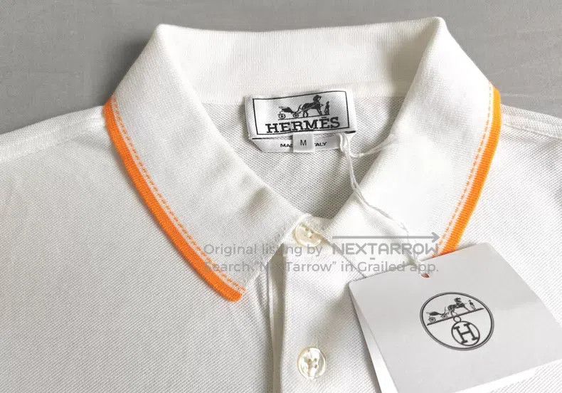 Hermes Hermes Men's short-sleeve Polo shirt, 100% cotton Size US M / EU 48-50 / 2 - 2 Thumbnail