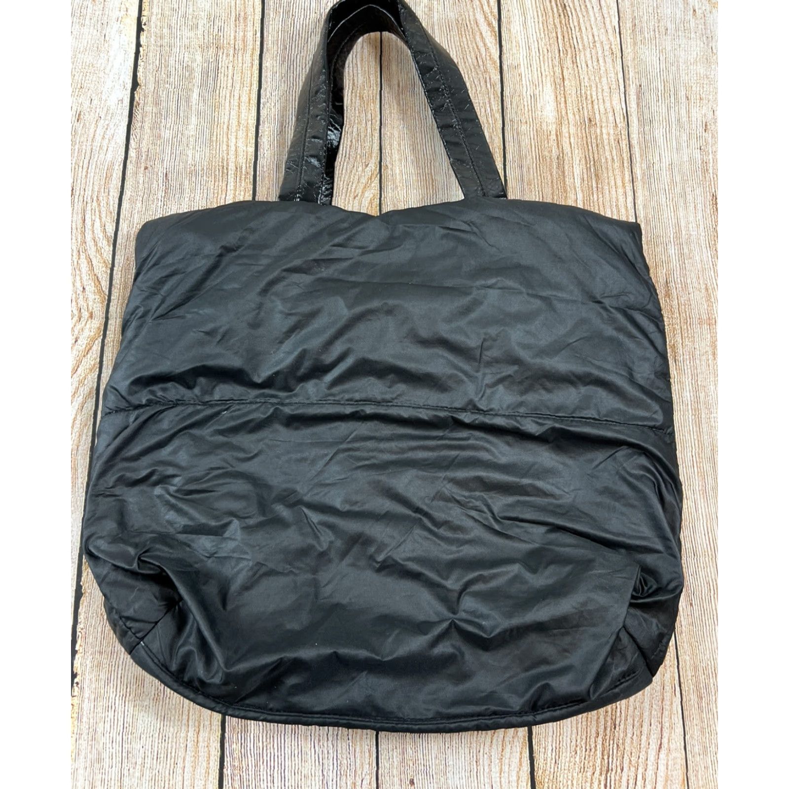 Calvin Klein Calvin Klein Women’s Black Nylon Quilted Magnetic Tote Bag Large Casual Travel Size ONE SIZE - 2 Thumbnail