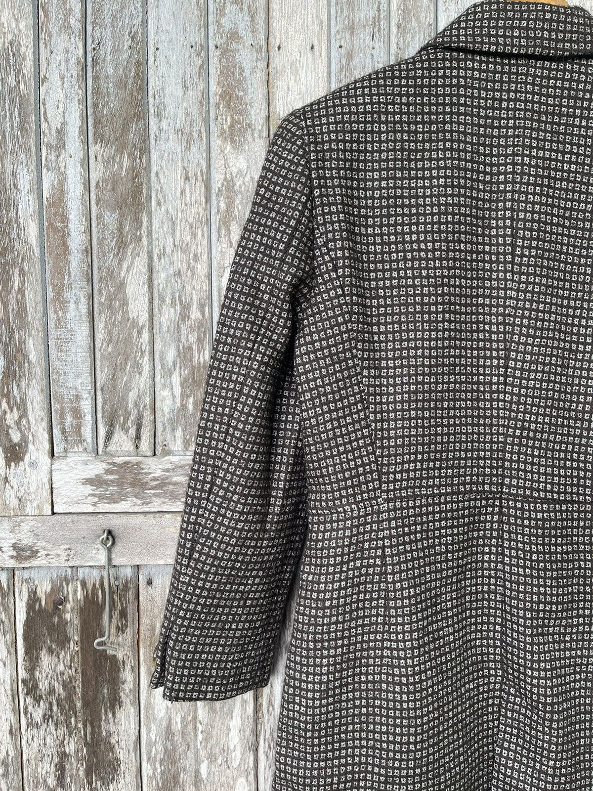 Designer Sofía Rossi Vintage Houndstooth Long Coat – Size 9AR (JP) Size M / US 6-8 / IT 42-44 - 11 Thumbnail