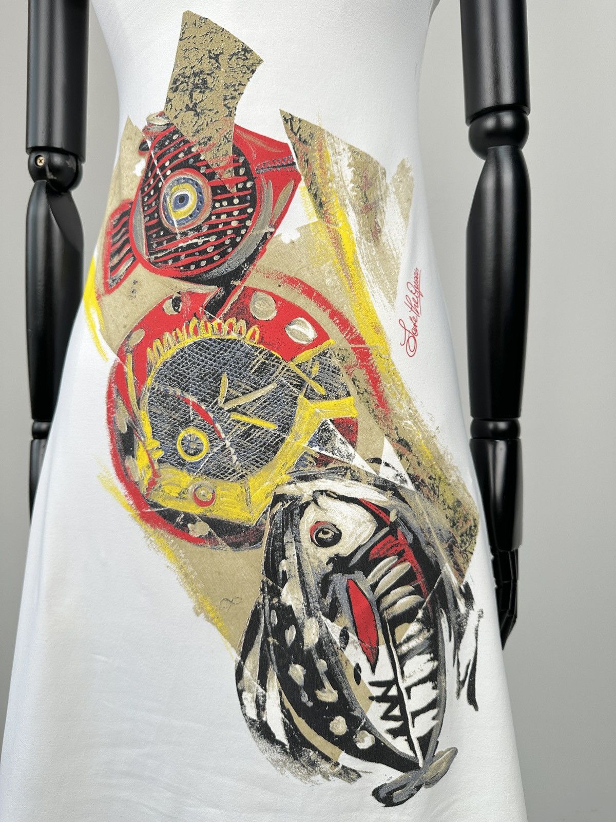 Other Save the Queen Patchwork A-Line Sleeveless White Dress sz L Size L / US 10 / IT 46 - 9 Thumbnail