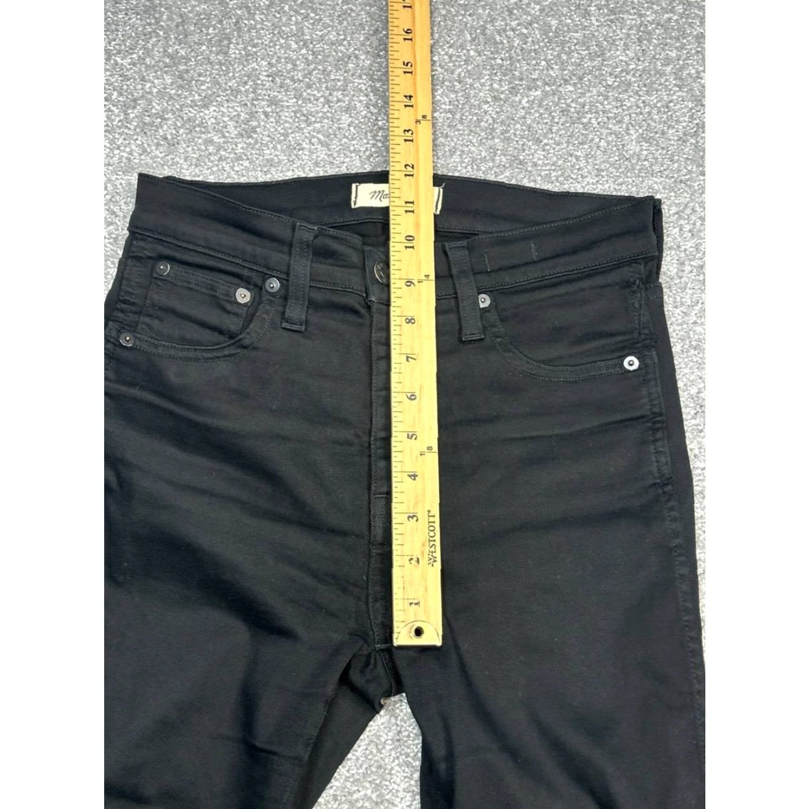 Madewell Madewell 10 Inch High Riser Skinny Jeans Womens 26 Black Cotton Stretch 26x28 Jeans Size 26" / US 2 / IT 38 - 4 Thumbnail