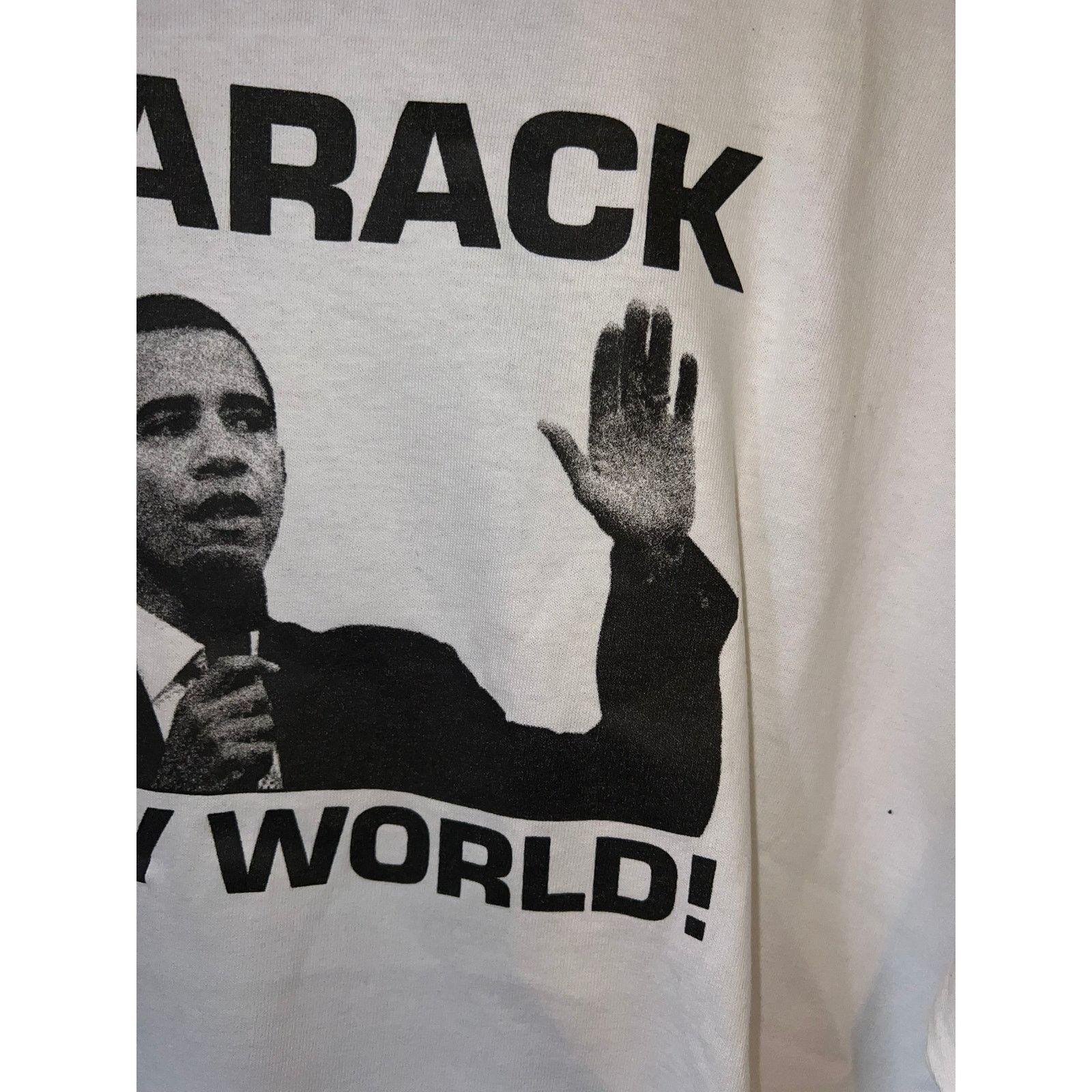 Gildan Y2K Barack My World Obama President Election Shirt Large Size US L / EU 52-54 / 3 - 4 Thumbnail