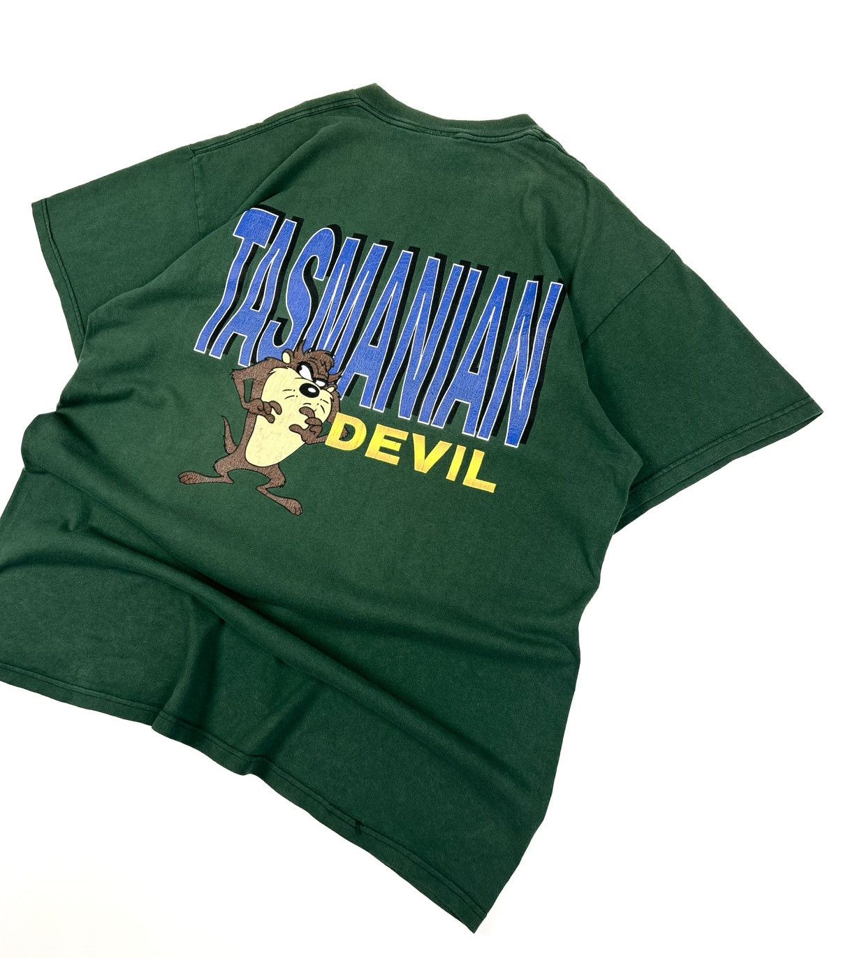 Warner Bros Vintage Warner Bros x Looney Tunes Green Taz Tee 1997 USA Size US L / EU 52-54 / 3 - 7 Thumbnail