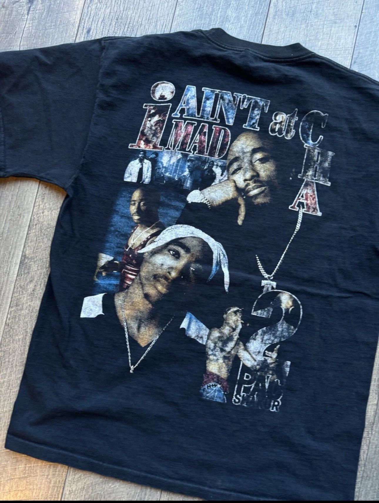 Rap Tees Vintage 90s Bootleg 2pac Tupac Rap Tee California Love Large Size US L / EU 52-54 / 3 - 3 Thumbnail