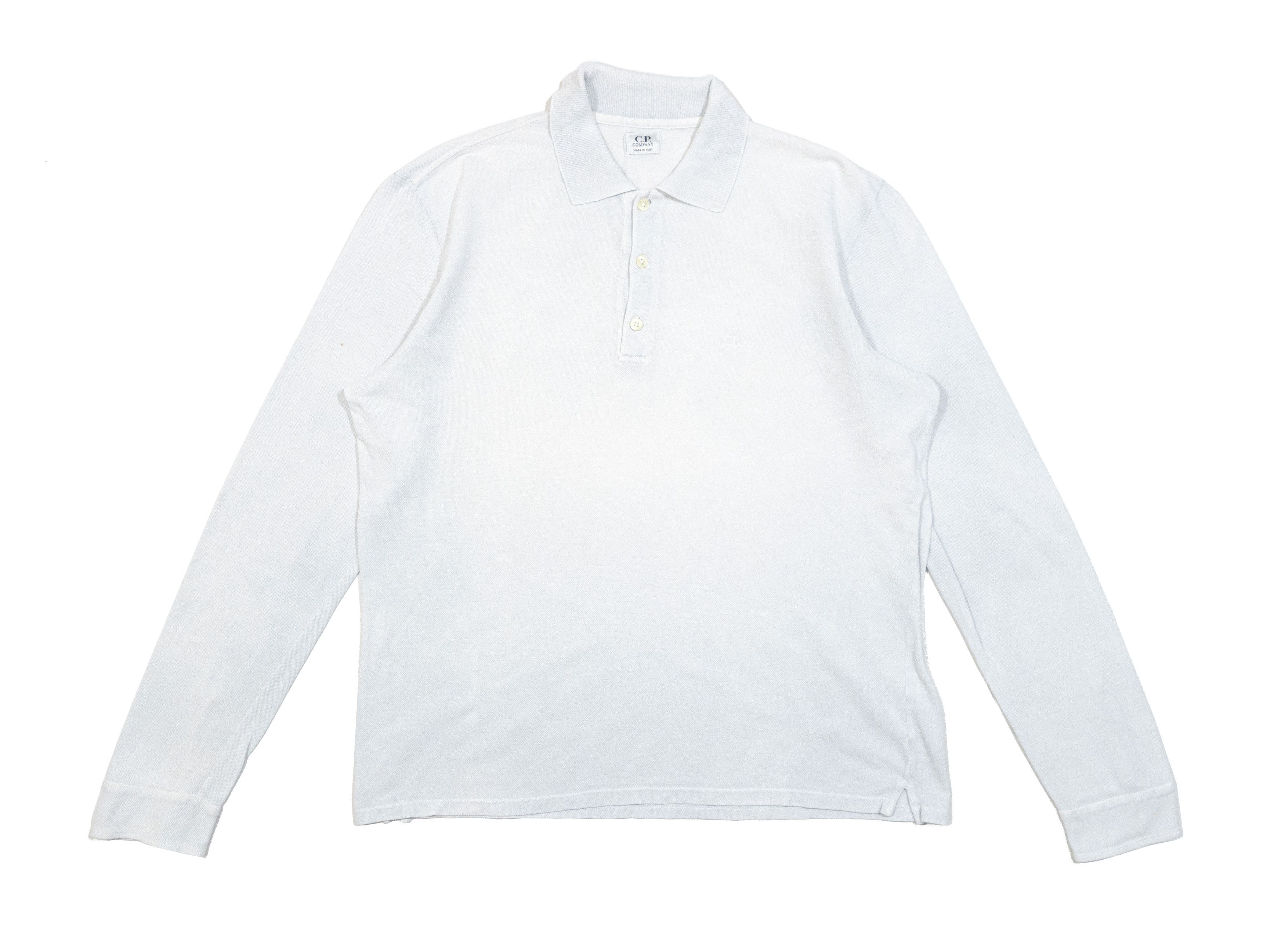 C.P. Company Garment Dyed Long Sleeve Polo Shirt 2003 Vintage Size US XL / EU 56 / 4 - 1 Thumbnail