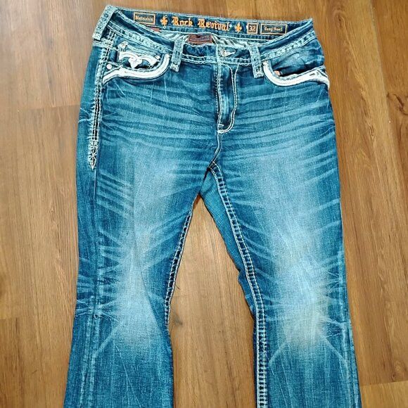 Rock Revival Vintage Y2K Rock Revival Natashia Easy Boot Denim Jeans Size 32" / US 10 / IT 46 - 2 Thumbnail