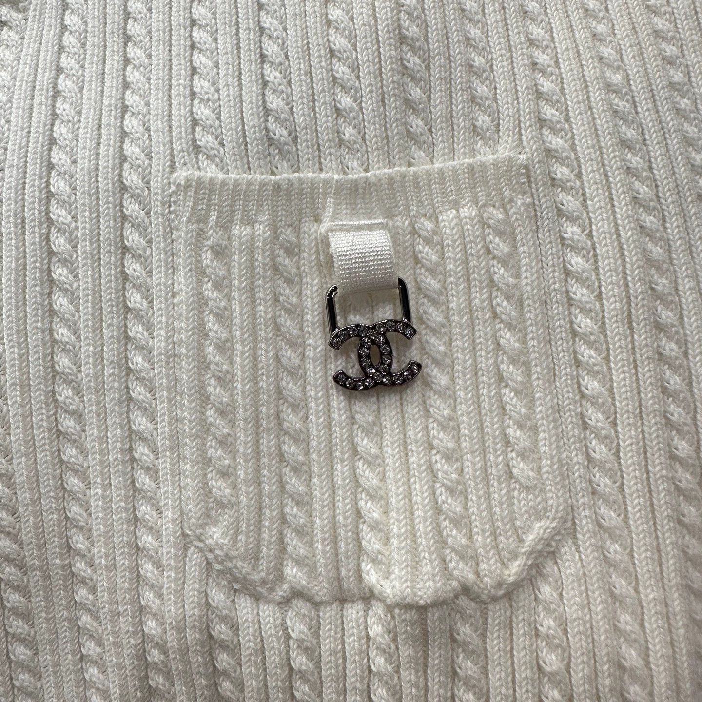 Chanel Chanel mar520 Logo Pocket Knit Vest 38 Size S / US 4 / IT 40 - 6 Thumbnail