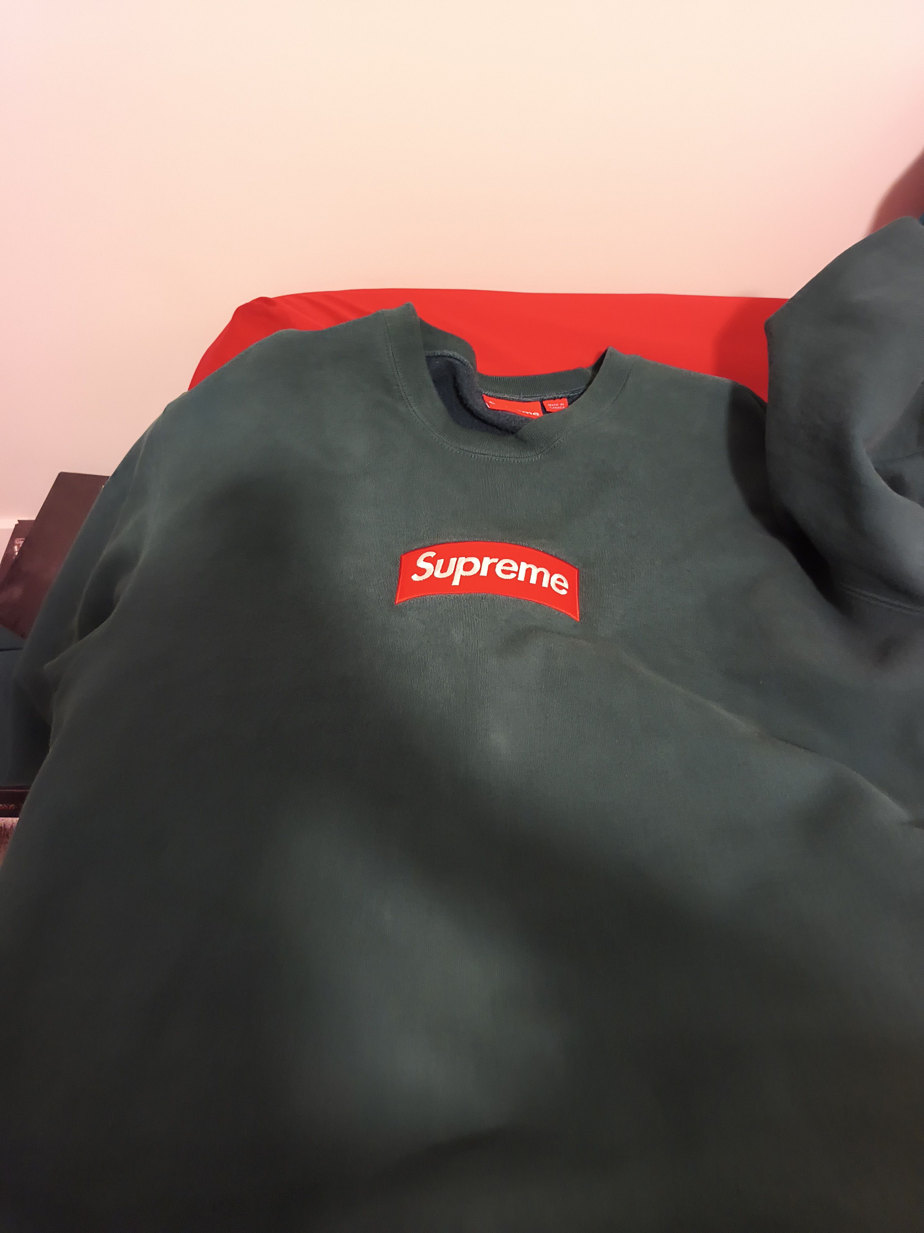 Supreme Supreme box logo crewneck green Size US L / EU 52-54 / 3 - 2 Thumbnail