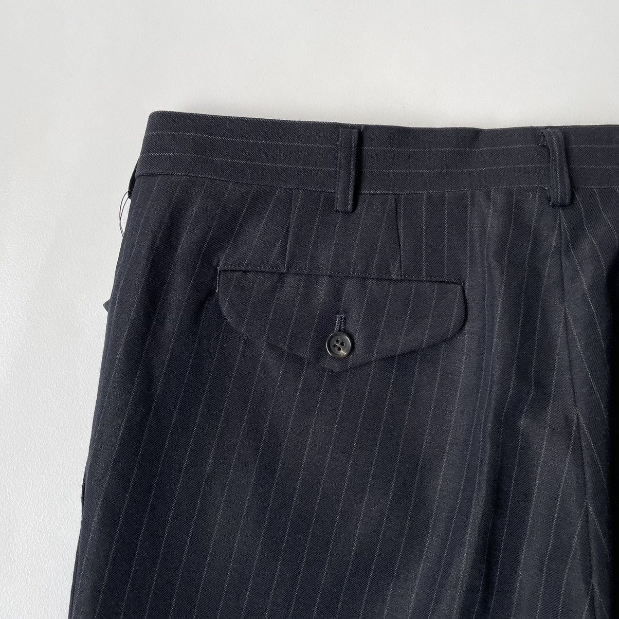 Comme des Garcons S/S 15 Black/Grey Pinstripe Trousers Size US 34 / EU 50 - 14 Thumbnail