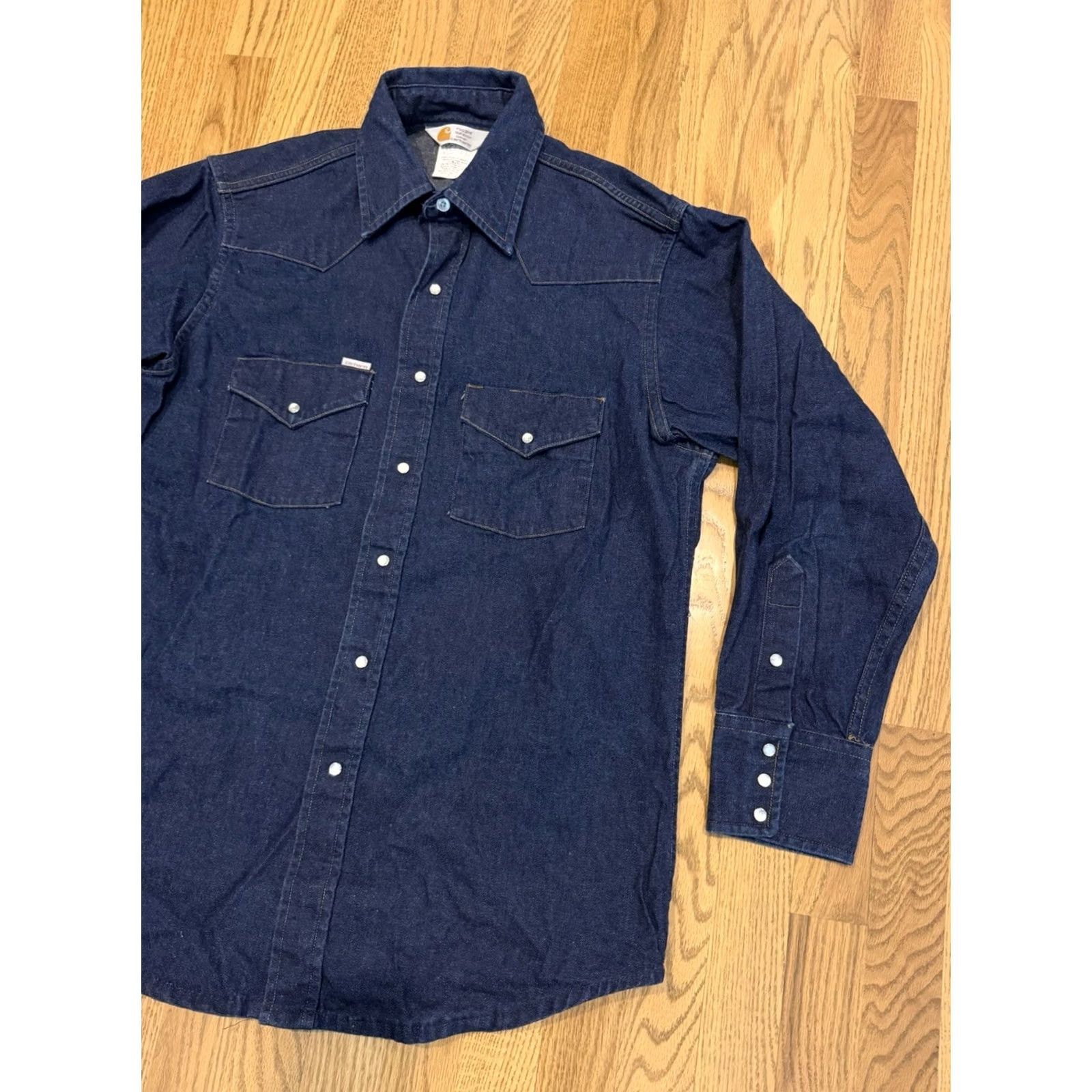 Carhartt VINTAGE Carhartt Heavy Denim Pearl Snap Shirt Size US L / EU 52-54 / 3 - 4 Thumbnail