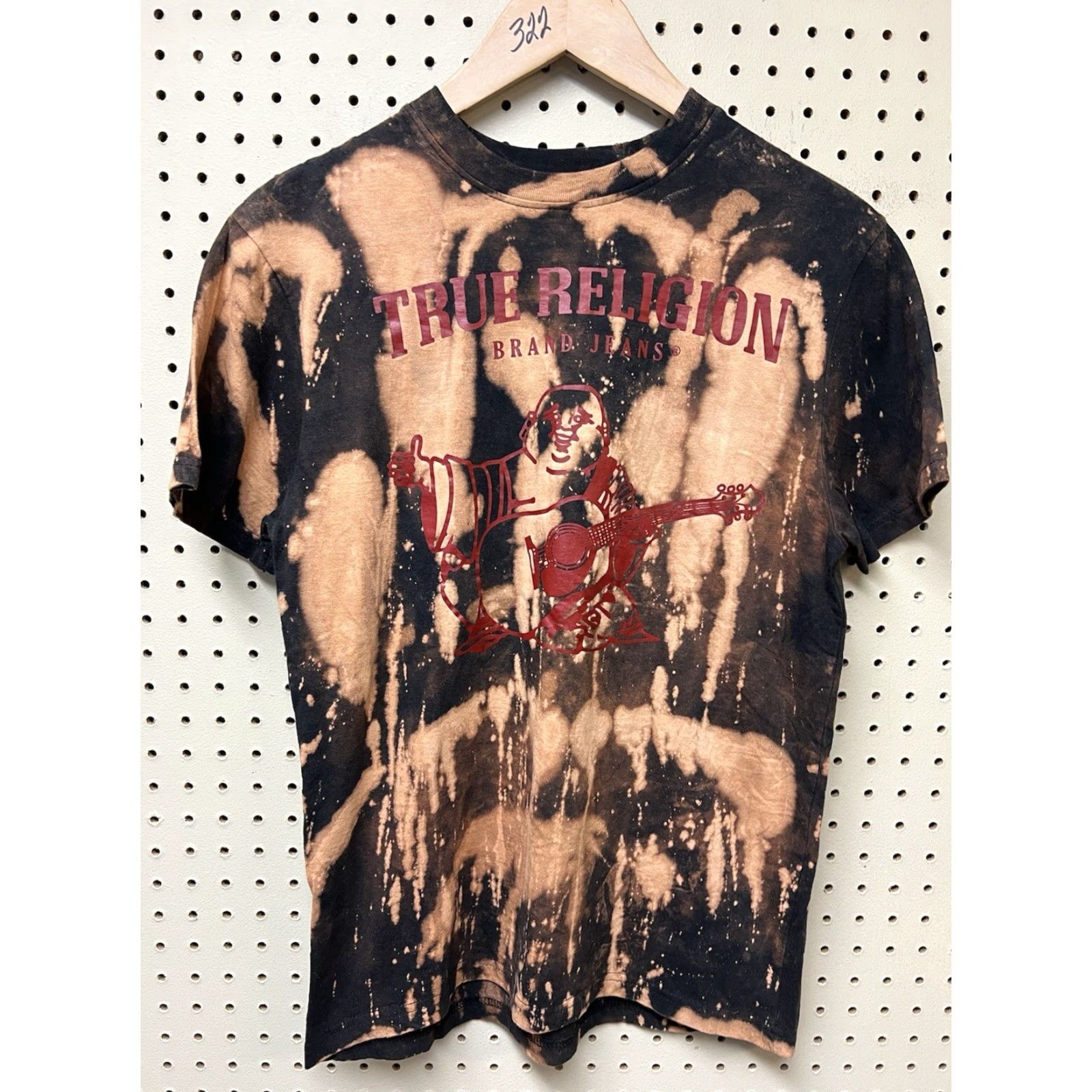 True Religion TRUE RELIGION T-Shirt Brown Buddha Tie Dye Short Sleeve S Crew Neck Graphic Lounge Casual Mens Small Regular Slimming All Season Cotton Size US S / EU 44-46 / 1 - 2 Thumbnail