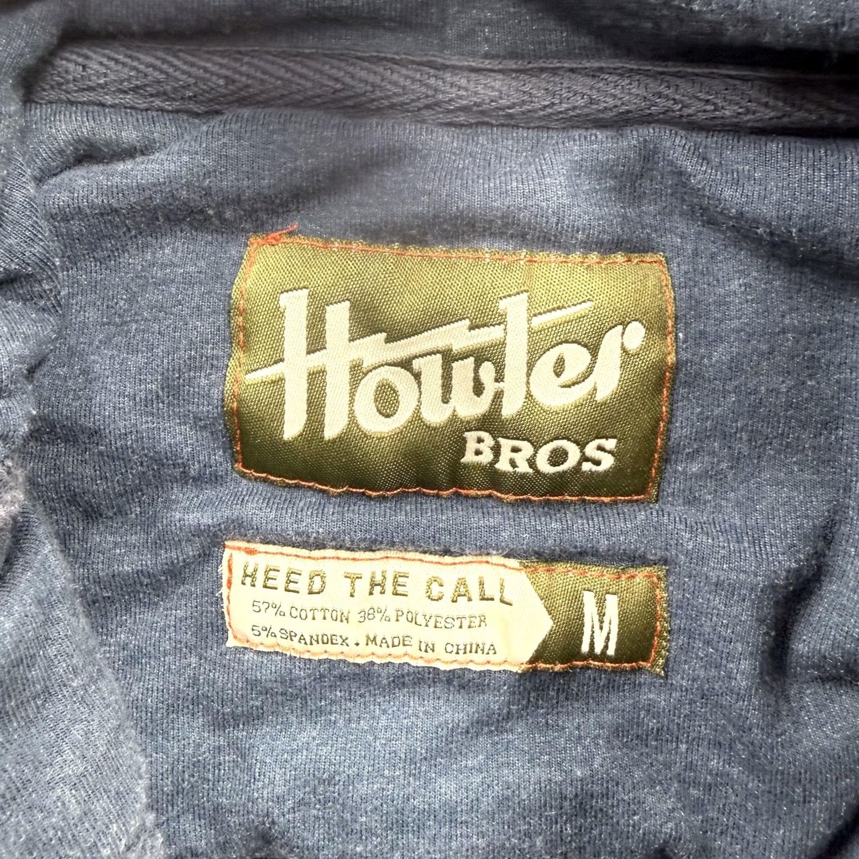 Vintage Howler Bros Hoodie Mens Medium Blue Full Zip Fleece Sweatshirt Aztec Hood Size US M / EU 48-50 / 2 - 3 Thumbnail