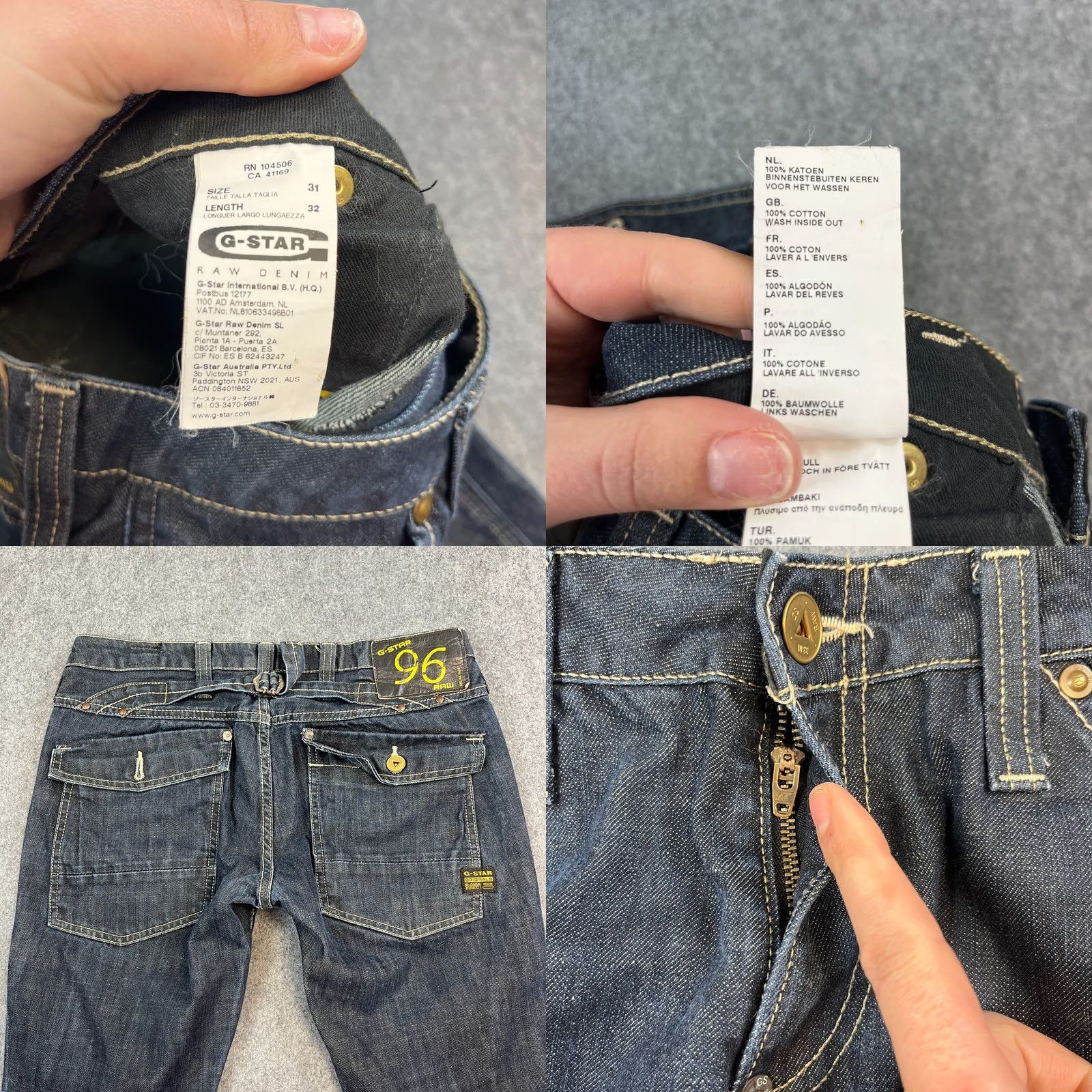 G-Star G-Star Jeans Tapered 31 32 Blue 5-Pocket Denim Regular Mens Vintage: No (adjusted for best fit; but must use original words only) Size US 31 - 8 Thumbnail