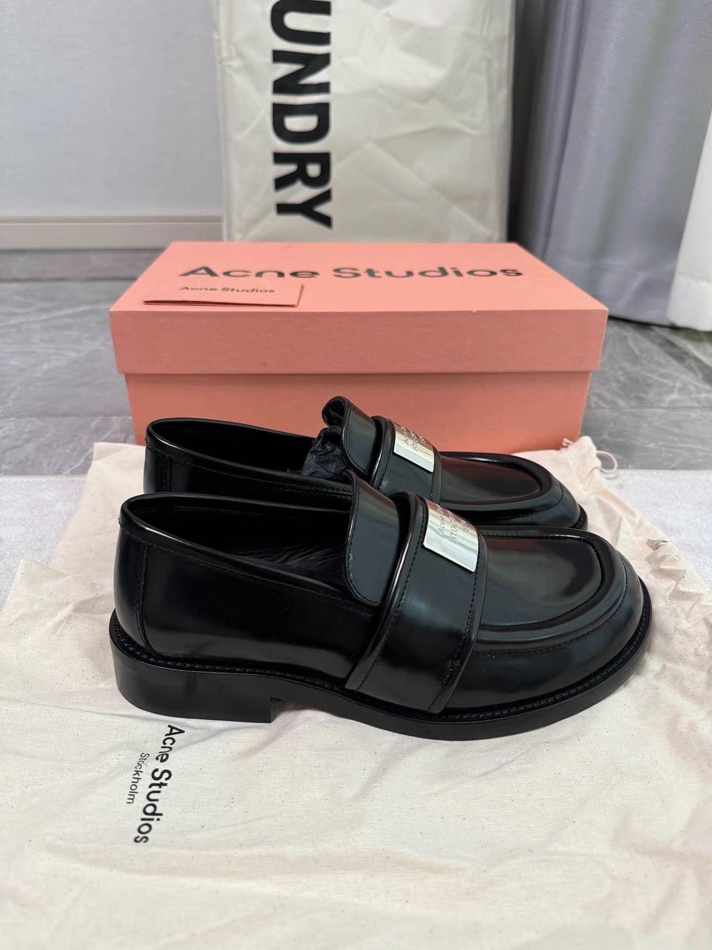 Acne Studios Acne Studios New 1996 Metal Logo Loafers K6 Size US 6 / IT 36 - 3 Thumbnail
